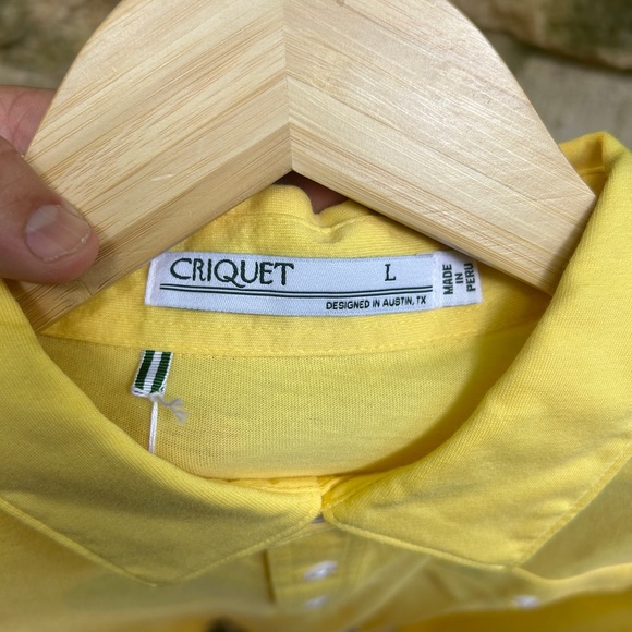 Criquet Golf Polo in Yellow in size Large Limited Edition 86 Masters (NWT) - Picture 3 of 6
